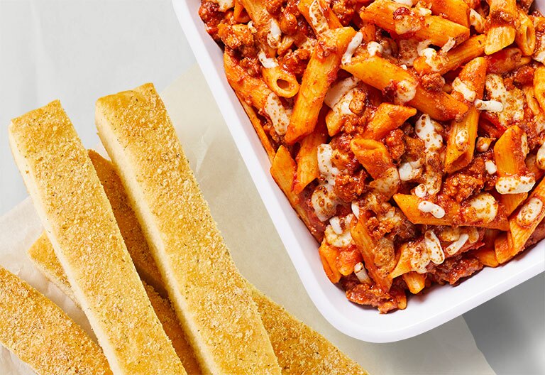 Meaty Marinara with Breadsticks