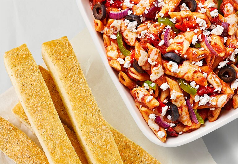 Mediterranean Vegetable with Breadsticks